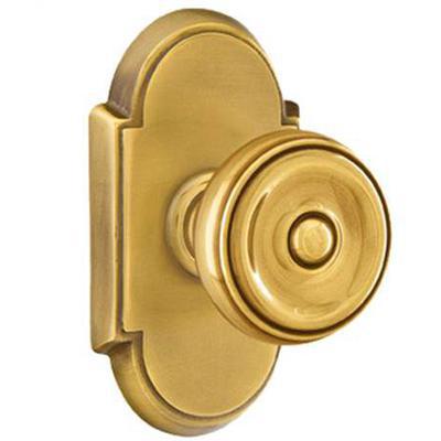 Emtek - Brass Classic Passage Knob Set with Waverly Knob & #8 Rosette - 8108W