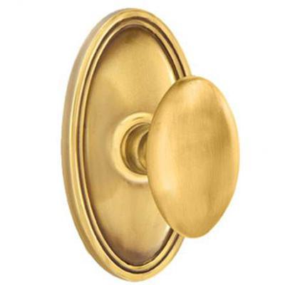 Emtek - Brass Classic Passage Knob Set with Egg Knob & Oval Rosette - 8120E