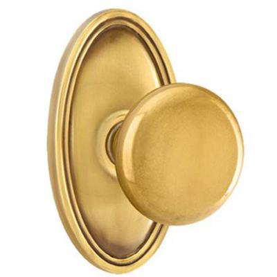 Emtek - Brass Classic Passage Knob Set with Providence Knob & Oval Rosette - 8120P