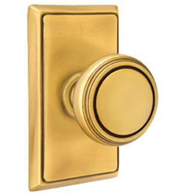 Emtek - Brass Classic Passage Knob Set with Norwich Knob & Rectangular Rosette - 8121NW