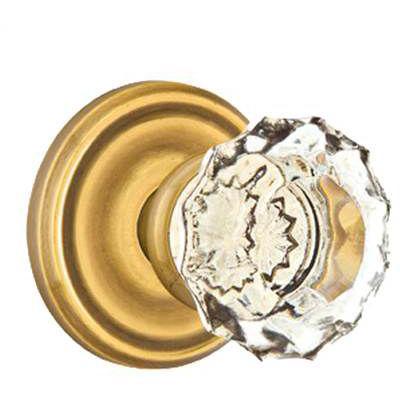Emtek - Crystal Privacy Knob Set with Astoria Clear Knob & Regular Rosette - 8200AS