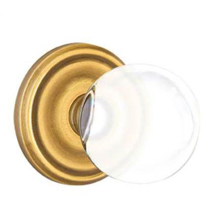 Emtek - Crystal Privacy Knob Set with Bristol Knob & Regular Rosette - 8200BL