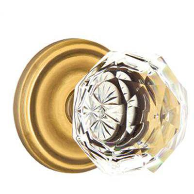 Emtek - Crystal Privacy Knob Set with Diamond Crystal Knob & Regular Rosette - 8200CK