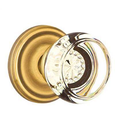 Emtek - Crystal Privacy Knob Set with Georgetown Knob & Regular Rosette - 8200GT