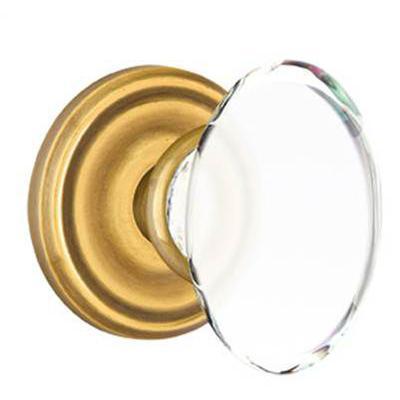 Emtek - Crystal Privacy Knob Set with Hampton Knob & Regular Rosette - 8200HT