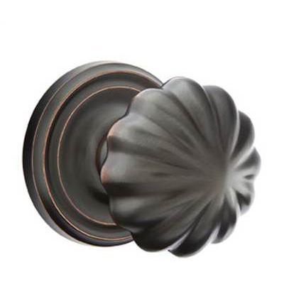 Emtek - Brass Classic Privacy Knob Set with Melon Knob & Regular Rosette - 8200MN