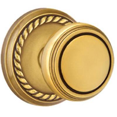 Emtek - Brass Classic Privacy Knob Set with Norwich Knob & Rope Rosette - 8201NW