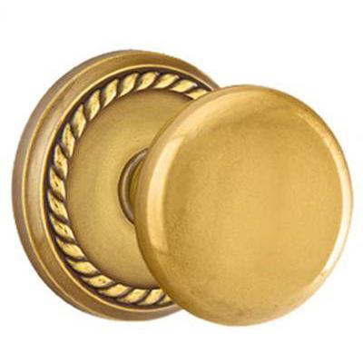 Emtek - Brass Classic Privacy Knob Set with Providence Knob & Rope Rosette - 8201P
