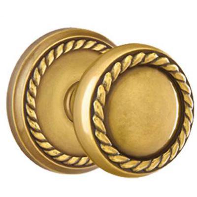 Emtek - Brass Designer Privacy Knob Set with Rope Knob & Rope Rosette - 8201RK