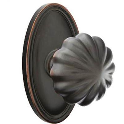 Emtek - Brass Classic Dummy Knob Set with Melon Knob & Oval Rosette - 8520MN