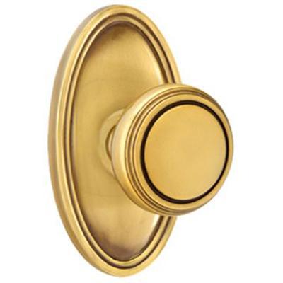Emtek - Brass Classic Dummy Knob Set with Norwich Knob & Oval Rosette - 8520NW
