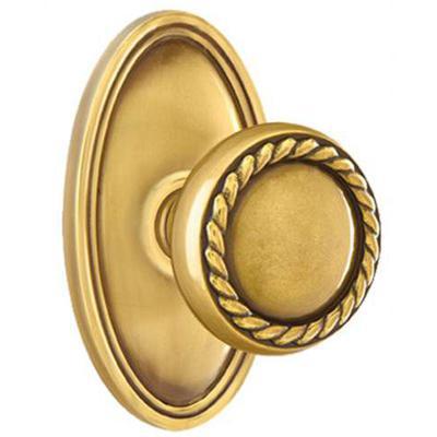 Emtek - Brass Designer Dummy Knob Set with Rope Knob & Oval Rosette - 8520RK