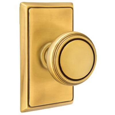 Emtek - Brass Classic Dummy Knob Set with Norwich Knob & Rectangular Rosette - 8521NW