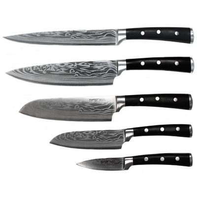 BergHOFF - Antigua 5-piece Cutlery Set with Mahogany Colored Wooden Case - 2212093