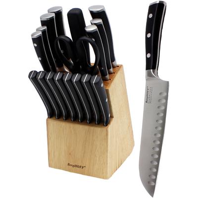 BergHOFF - Essentials 18-Piece Stainless Steel Cutlery Set with Wooden Block - 2212200