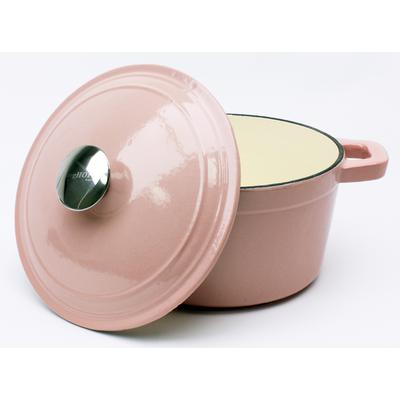 BergHOFF - Neo 3-Qt. Cast Iron Round Covered Stock Pot - Pink - 2212326