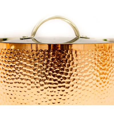 BergHOFF - Tri-Ply 9.5" Covered Dutch Oven - Hammered Copper - 2220247