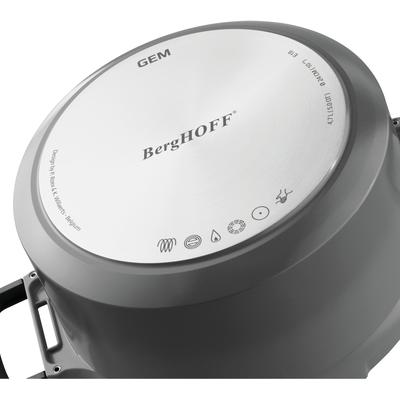 BergHOFF - Gem 10.25" 2.7-Qt. Non-Stick Covered 2-Handled Saute Pan - Grey - 2307424