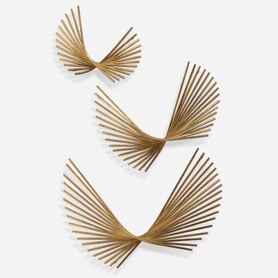 Uttermost - Set of 3 Coreograph Wall Decor - Antique Gold - 4375