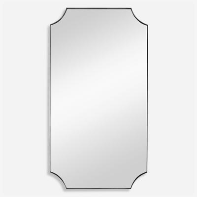 Uttermost - Lennox Scalloped Corner Mirror - Polished Nickel - 9710