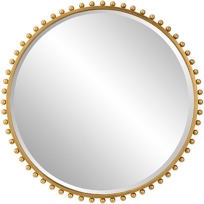 Uttermost - Taza Gold Round Mirror - 9777