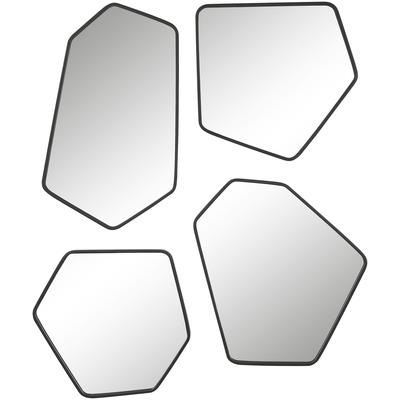 Uttermost - Set of 4 Linneah Mirrors - Black - 9813