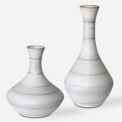 Uttermost - Set of 2 Potter Fluted Striped Vases - 17964