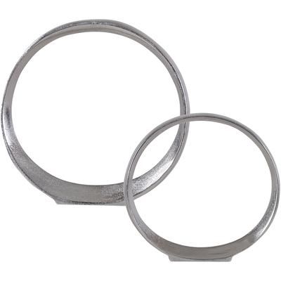 Uttermost - Orbits Nickel Ring Sculptures - Set of 2 - 17985