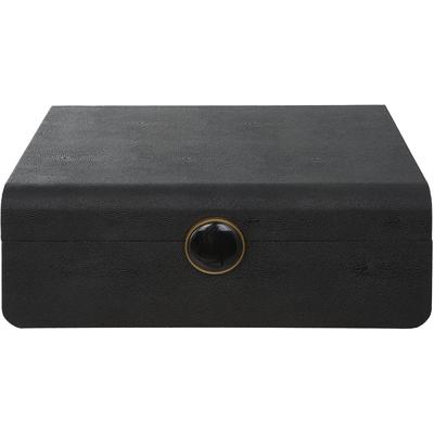 Uttermost - Lalique Shagreen Box - Black - 18058