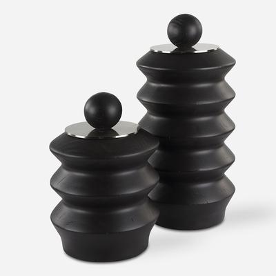 Uttermost - Set of 2 Accordion Wood Containers - 18137