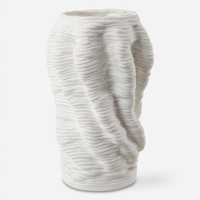 Uttermost - Stratified Vase - Matte White - 18151