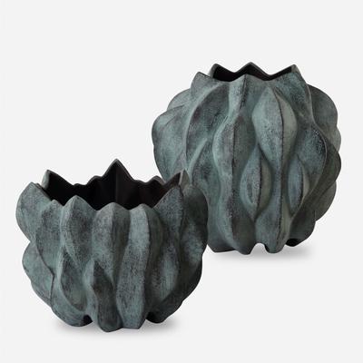 Uttermost - Set of 2 Verdant Bronze Vases - 18168