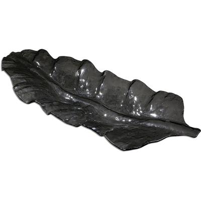Uttermost - Smoked Leaf Glass Tray - 19862