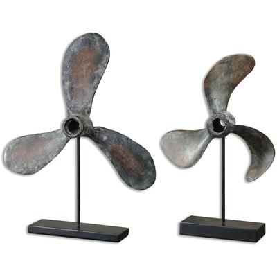 Uttermost - Propellers Rust Sculptures - Set of 2 - 19947
