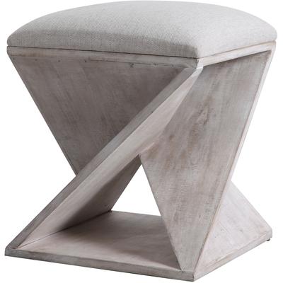 Uttermost - Benue Gray Ottoman - 23559