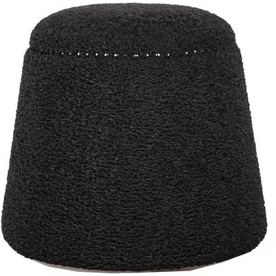 Uttermost - Gumdrop Black Ottoman - 23575