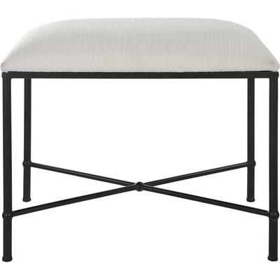 Uttermost - Avenham Small Black Framed Bench - 23680