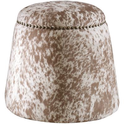 Uttermost - Gumdrop Ottoman - Chestnut/White - 23725