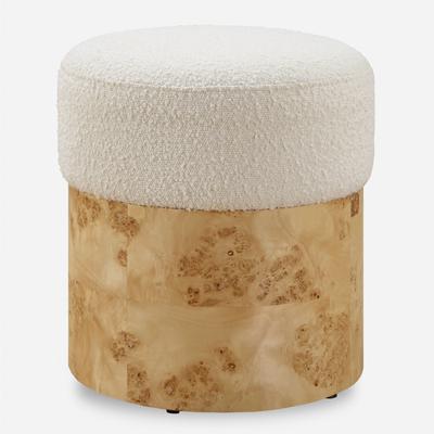Uttermost - Swirls Poplar Ottoman - Ivory - 23855
