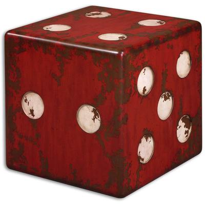 Uttermost - Dice Red Accent Table - 24168