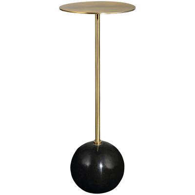Uttermost - Gimlet Drink Table - Black/Brass - 25181