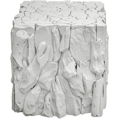 Uttermost - Teak Root Bunching Cube - White - 25241