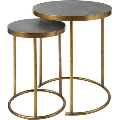 Uttermost - Set of 2 Aragon Nesting Tables - Brass - 25284