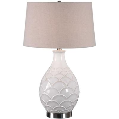 Uttermost - Camellia Glossed White Table Lamp - 27534-1