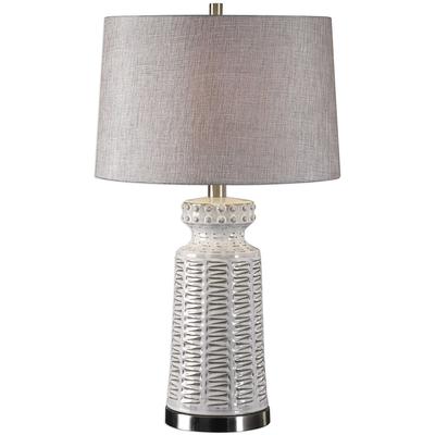 Uttermost - Kansa Distressed White Table Lamp - 27535-1
