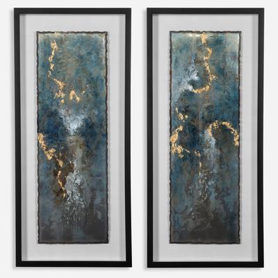 Uttermost - Set of 2 Glimmering Agate Abstract Prints - 41434