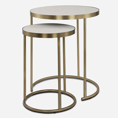 Uttermost - Set of 2 Aragon Nesting Tables - White - 50007