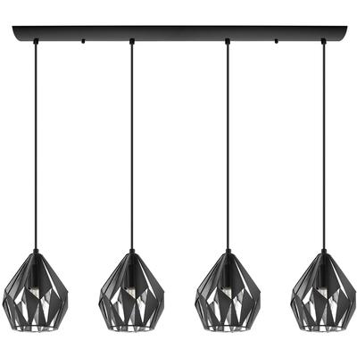 EGLO - Carlton 3 4-Light Linear Pendant - Black - 202039A