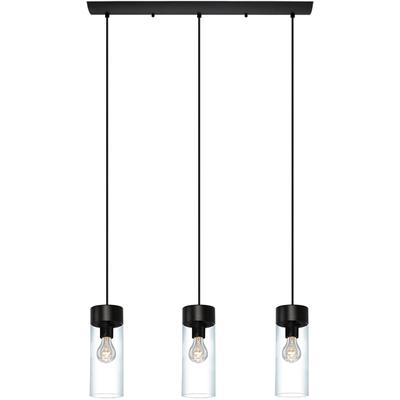 EGLO - Montey 3-Light Linear Pendant - Matte Black - 202128A