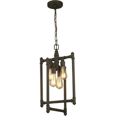 EGLO - Wymer 4-Light Open-Frame Open-Bulb Pendant - Matte Bronze - 202836A